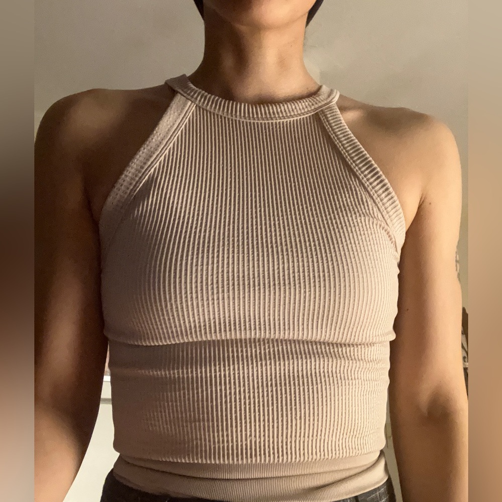 NOT FOR SALE:Free People Blush Pink Rib Tank Top